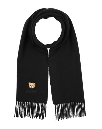 Moschino Woman Scarf Black Size - Merino Wool