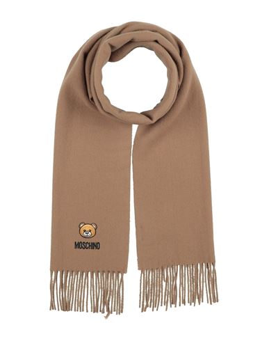 Moschino Woman Scarf Camel Size - Merino Wool In Sand