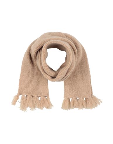 Msgm Woman Scarf Camel Size - Merino Wool, Polyamide, Elastane