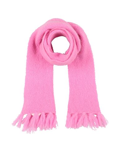 Msgm Woman Scarf Pink Size - Merino Wool, Polyamide, Elastane