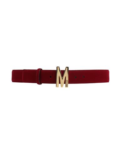 Moschino Woman Belt Red Size 10 Textile Fibers