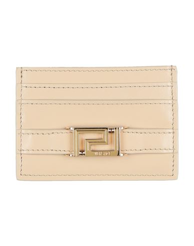 Versace Woman Cardholder Beige Size - Calfskin