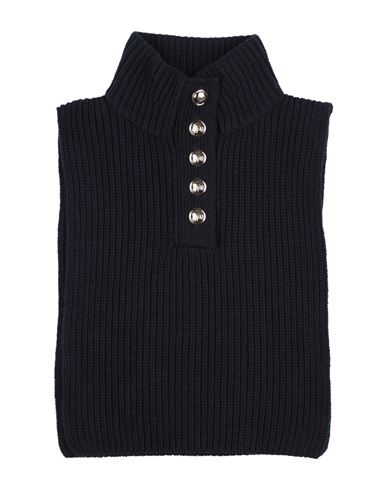 Sandro Woman Scarf Midnight Blue Size - Wool, Polyamide In Blue