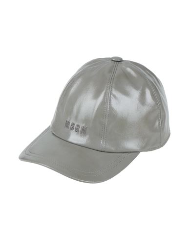 Msgm Woman Hat Grey Size Onesize Polyester