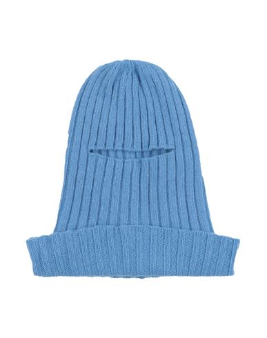 Msgm Woman Hat Azure Size Onesize Wool, Polyamide