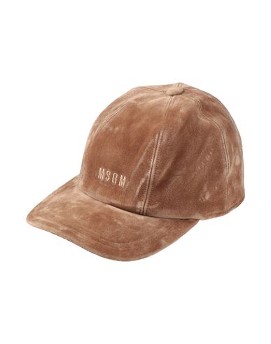 Msgm Woman Hat Camel Size Onesize Cotton, Viscose