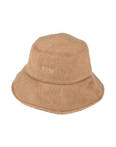 Msgm Woman Hat Camel Size S Wool, Polyamide