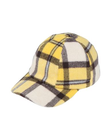Msgm Woman Hat Yellow Size Onesize Wool, Polyamide
