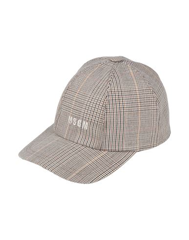 Msgm Woman Hat Brown Size Onesize Virgin Wool