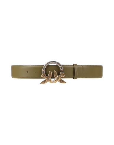 Pinko Woman Belt Khaki Size 34 Leather