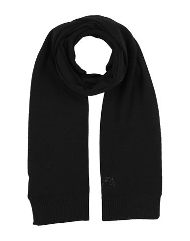 Emporio Armani Woman Scarf Black Size - Virgin Wool, Acrylic