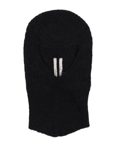 Rick Owens Man Hat Black Size Onesize Alpaca Wool, Polyamide, Wool, Elastane In Black