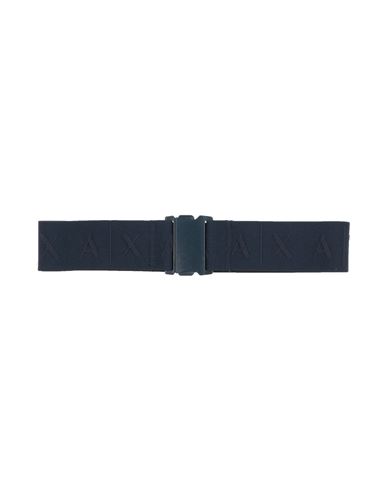 Armani Exchange Woman Belt Navy Size Onesize Textile Fibers In Blue