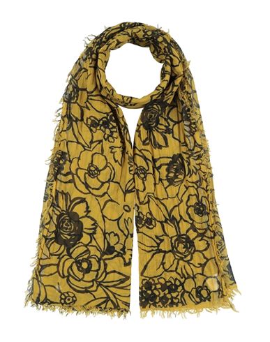 Sud Woman Scarf Military Green Size - Cotton, Metallic Fiber