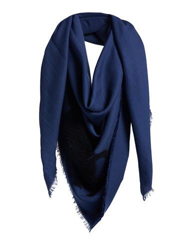 Chloé Woman Scarf Navy Size - Wool, Silk