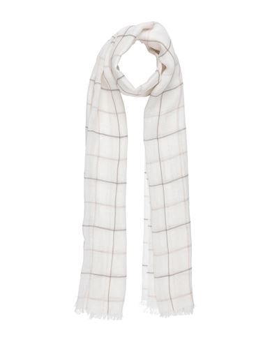 Brunello Cucinelli Woman Scarf Ivory Size - Linen, Silk, Brass