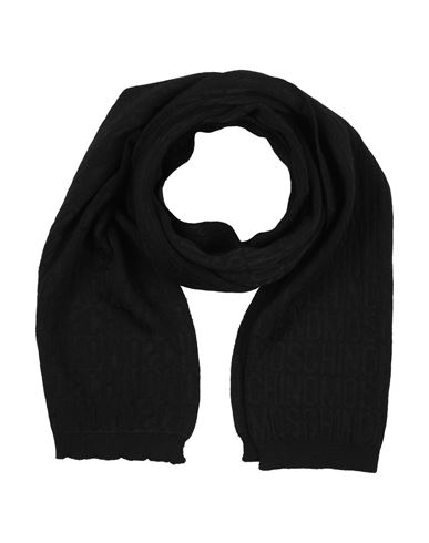 Moschino Couture Woman Scarf Black Size - Wool, Viscose