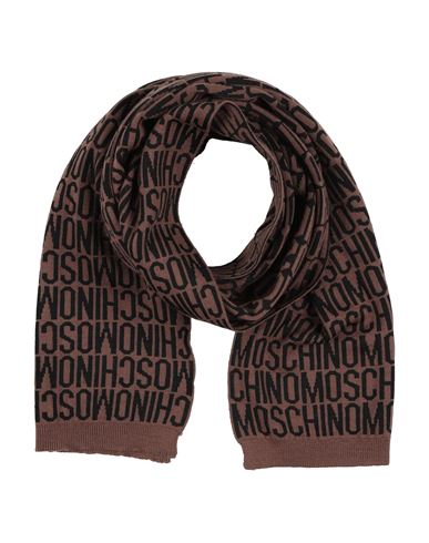 Moschino Couture Woman Scarf Chocolate Brown Size - Wool, Viscose