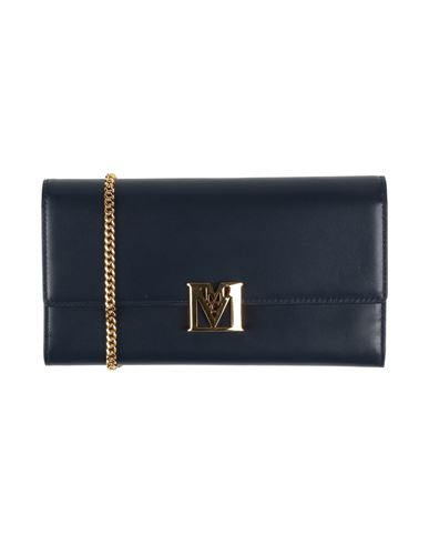 Mcm Woman Crossbody Wallet Midnight Blue Size - Leather