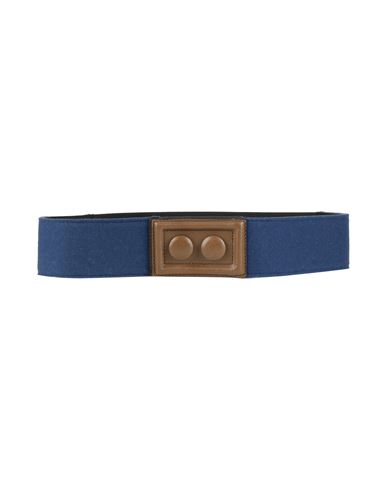 Marni Woman Belt Navy Size 36 Textile Fibers, Leather