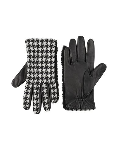 Hugo Boss Hugo Woman Gloves Black Size 8.5 Lambskin, Cotton, Polyester, Elastane