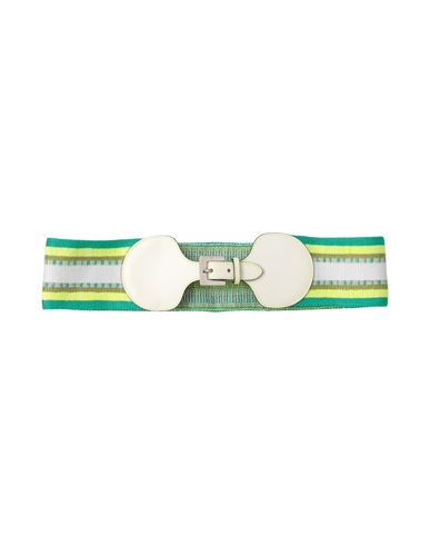 Missoni Woman Belt Lime Green Size S Viscose, Calfskin, Polyamide, Linen, Polyester