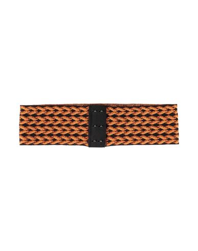 Missoni Woman Belt Orange Size L Viscose, Silk, Calfskin, Polyester