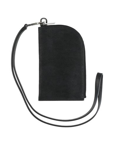 Rick Owens Man Crossbody Wallet Black Size - Cow Leather In Black