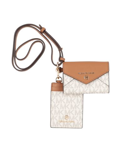 Michael Michael Kors Woman Coin Purse Ivory Size - Leather In White