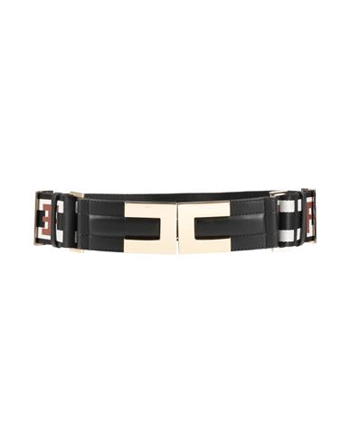 Elisabetta Franchi Woman Belt Black Size 6 Synthetic Fibers, Polyamide In Black