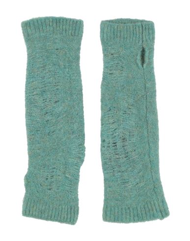 Isabel Benenato Woman Gloves Light Green Size Onesize Cashmere, Wool