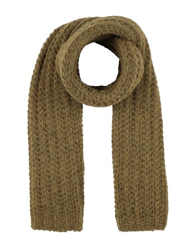 Aragona Woman Scarf Military Green Size - Baby Alpaca Wool, Merino Wool, Polyamide In Green