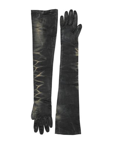 Maison Margiela Woman Gloves Charcoal Size S Ovine Leather In Gray