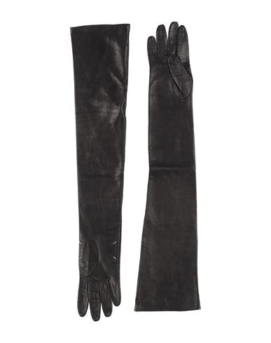 Maison Margiela Woman Gloves Black Size S Ovine Leather In Black