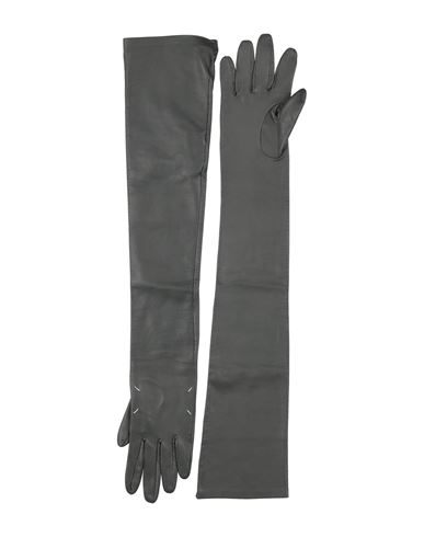 Maison Margiela Woman Gloves Grey Size S Ovine Leather In Gray