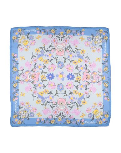 Moschino Woman Scarf Sky Blue Size - Silk