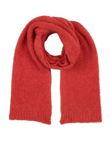 Fisico Cristina Ferrari Fisico Woman Scarf Coral Size - Mohair Wool, Polyamide, Wool In Red