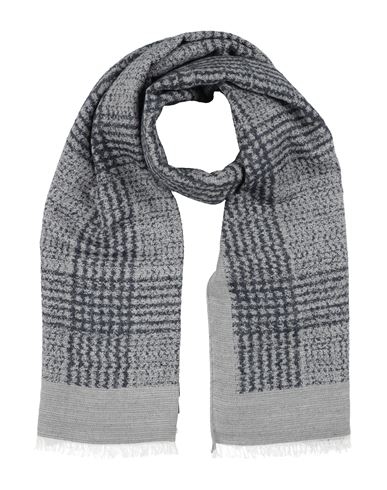 Emporio Armani Man Scarf Grey Size - Acrylic, Modal, Mohair Wool, Polyamide In Gray