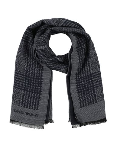 Emporio Armani Man Scarf Midnight Blue Size - Acrylic, Modal, Mohair Wool, Polyamide In Blue