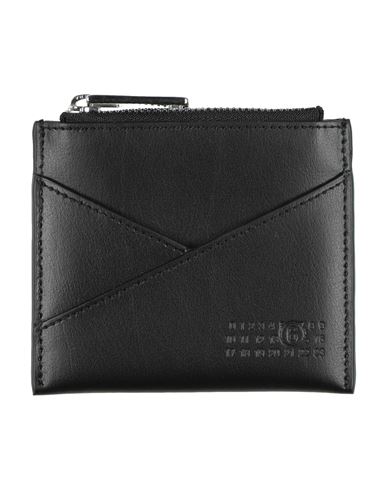Mm6 Maison Margiela Woman Cardholder Black Size - Leather In Black
