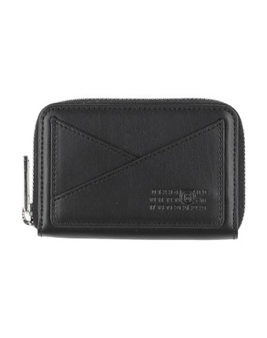 Mm6 Maison Margiela Woman Cardholder Black Size - Cow Leather In Black