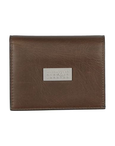 Mm6 Maison Margiela Woman Wallet Dark Brown Size - Cow Leather In Brown