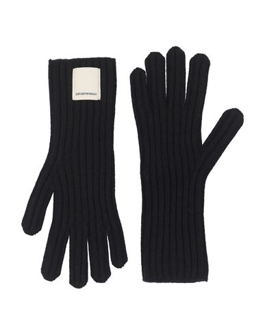 Emporio Armani Man Gloves Midnight Blue Size S/m Wool, Viscose, Polyamide, Cashmere In Blue