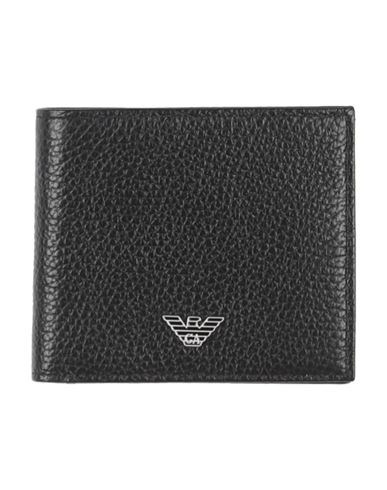 Emporio Armani Man Wallet Black Size - Leather In Black