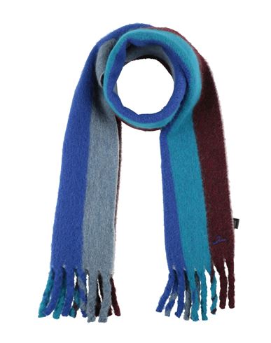Ps By Paul Smith Ps Paul Smith Man Scarf Slate Blue Size - Acrylic, Wool, Polyester, Polyamide In Blue