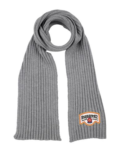 Dsquared2 Man Scarf Grey Size - Wool In Gray