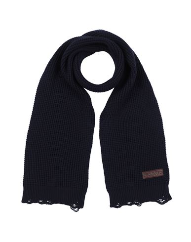 Dsquared2 Man Scarf Navy Size - Wool In Blue