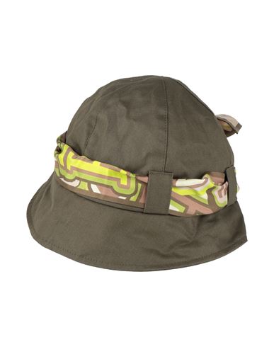 Herno Woman Hat Dark Green Size M Cotton In Green