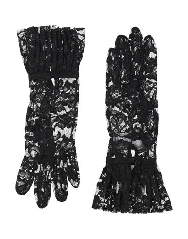 Dolce & Gabbana Woman Gloves Black Size 8 Polyester