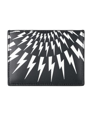 Neil Barrett Man Cardholder Black Size - Leather In Black